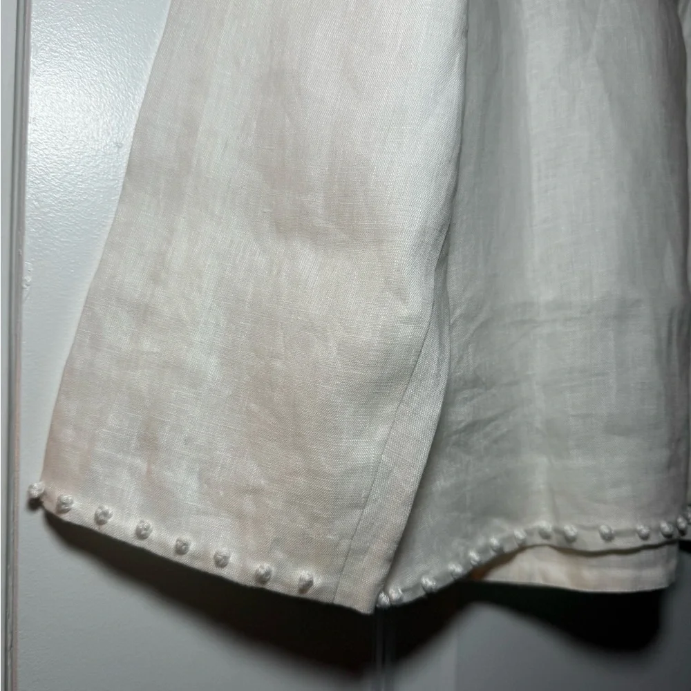 BRAND NEW J CREW white linen blouse women’s size 12 - Picture 6 of 13